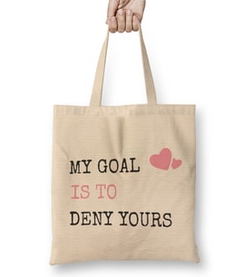 My Goal Is To Deny Yours Heart Defender Bez Çanta Uzun Saplı