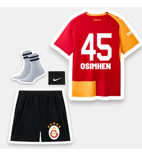 Osımhên-9 Gâlâtâsârây 26-27 Yeni Sezon Çocuk Futbol Forması - 4'lü Set