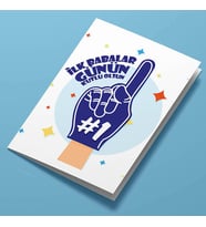 Kişiye Özel Babaların Bir Numarası İlk Hediyem Tebrik Kartı