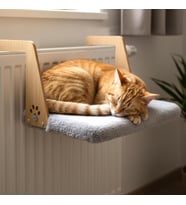Peluş Kalorifer Petek Radyatör Yatağı – Geniş Tasarım, Kedi ve Köpek Uyumlu (Gri)