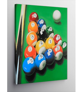 Kanvas Tablo Bilardo Topları