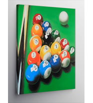 Kanvas Tablo Bilardo Topları