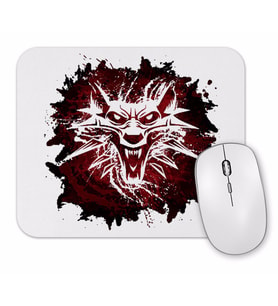 The Witcher Wolf Silhouette Mouse Pad