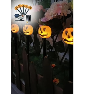 Bal Kabağı Kazıklı Solar LED Işık, Cadılar Bayramı Güneş Enerjili Hallowen Zemin Yürüyüş Yolu Işığı (Sarı)