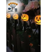 Bal Kabağı Kazıklı Solar LED Işık, Cadılar Bayramı Güneş Enerjili Hallowen Zemin Yürüyüş Yolu Işığı (Sarı)