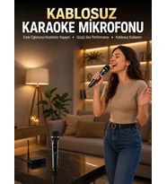 Northcity Profesyonel Kablosuz Mikrofon Seti Çift Mikrofonlu - UHF Kesintisiz Performans