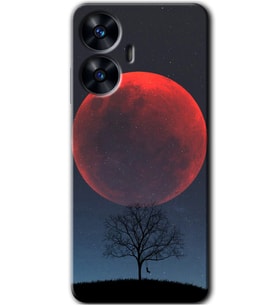 Realme C55 Kılıf HD Desen Baskılı Kılıf - Kanlı Ay