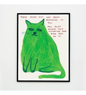 Bu Dev Kedi Tasarımlı Litografi Sanat Posteri