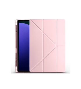 Samsung Galaxy Tab S9 Ultra SM-X910 Uyumlu Kılıf Zore Tri Folding Kalem Bölmeli Standlı Kılıf
