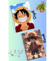 One piece defter seti 2 adet A4 boyutu 21*30 çizgili + kareli 60 syf