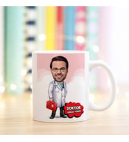 Kişiye Özel Erkek Doktora Hediye Karikatürlü Bardak