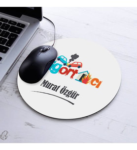 Hediyelik Sigortacı Temalı Yuvarlak Mousepad