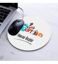 Hediyelik Sigortacı Temalı Yuvarlak Mousepad