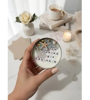 Mumelia Candles Deniz Işıltısı - Doğal Soya Metal Kutulu Hediyelik Mum - 15 Adet