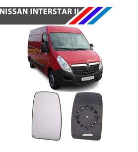 Nissan İnterStar 2 Kasa Sol Dış Ayna Camı Sürücü Tarafı 2002-2008