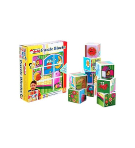 Resimli Puzzle Küpler Oyunu (Çok Renkli)