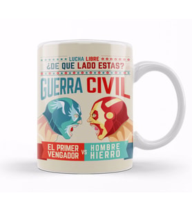 Lucha  Libre Cap  Ve Iron Man Kupa Bardak Porselen