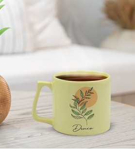 BK Gift Kişiye Özel İsimli Pastel Sarı Middle Kupa Bardak, Arkadaşa Hediye, Ev Hediyesi, Doğum Günü Hediyesi, Ofis Hediyesi-14