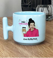Kişiye Özel çünkü canım kendim Hediye Pastel T Kupa arkadaşa hediye (Mavi)