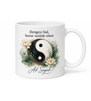 Feng Shui Temalı Baskılı Kupa Bardak Hediye Yin Yang Enerji Denge
