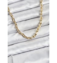 Gold Renk Pirinç Tifani Model Kadın Kolye - TJ-BKO10819