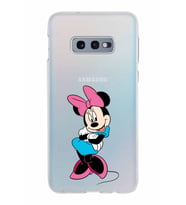 Samsung Galaxy S10E Kapak Minnie Mouse Tasarımlı Şeffaf Silikon Kılıf