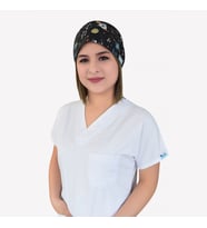 Siyah Gezegen Desenli Doktor Hemşire Aşçı Hastane Cerrahi Bone