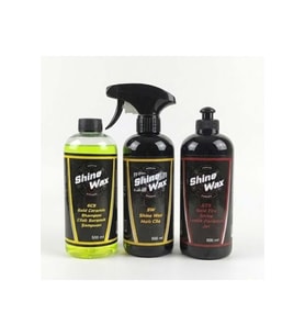 Shine Wax Seramik Şampuan & Hızlı Cila & Lastik Parlatıcı Jel 500 ml 3'lü Set