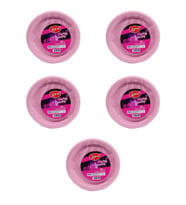 Roll-Up Kullan At Renkli Pembe Parti Davet Plastik Tabak - 22 Cm. - 25 Adetlik 5 Paket
