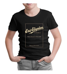 Eric Clapton and His Band Siyah Çocuk Tshirt