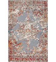Eliana Home Baskılı, Yıkanabilir Kaymaz Taban Salon Halısı LNA0793 100x150 cm (Kırmızı)