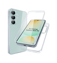 Samsung Galaxy S24 FE Kılıf Şeffaf 360 Ön Arka Korumalı Silikon