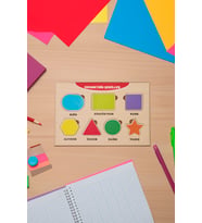 Geometrik Şekilleri Öğreniyorum Puzzle Ahşap Bul Tak Yapboz