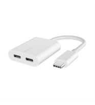 Belkin RockStar™ USB-C Ses + Şarj Adaptörü, USB-C 60W Güç Dağıtımlı Kulaklık Adaptörü iPhone 15, iPad Pro, Galaxy, Note, Google Pixel, LG, Sony, OnePlus ve Daha Fazlası İçin Hızlı Şarj - Beyaz Outlet