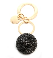 Omark Cotton Crystal Ball Black Anahtarlık
