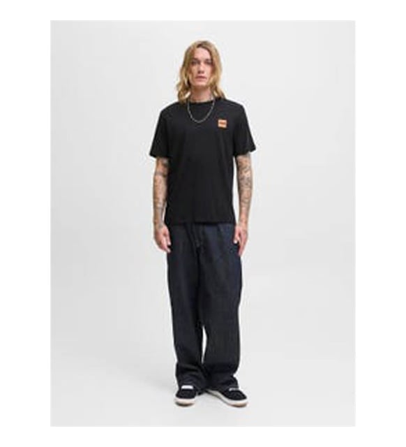 Jack & Jones Jjbrandy Tee Ss Crew Neck Ln Siyah Erkek T-Shirt 12279100