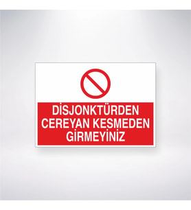 Disjonktürden Cereyan Kesmeden Girmeyiniz