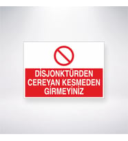 Disjonktürden Cereyan Kesmeden Girmeyiniz