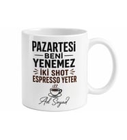 Pazartesi Sendromunu Yok Eden Espresso Kupa Bardak Özel Tasarım Hediye