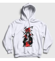 Presmono Unisex Beyaz Genjutsu Uchiha Itachi Anime Naruto Kapüşonlu Sweatshirt 317787tt