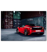 Cakatabloo Arkadan Görünüş Alfa Romeo 4C ve Konteynerler MDF Tablo