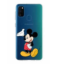 Samsung Galaxy M30s Kapak Mickey Mouse Tasarımlı Şeffaf Silikon Kılıf