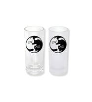 Ghostbastır Design Kedi Yin Yang Buzlu / Buzsuz Seçenekli Rakı Bardağı – 1 Adet Şık Sunum Bardağı 0115