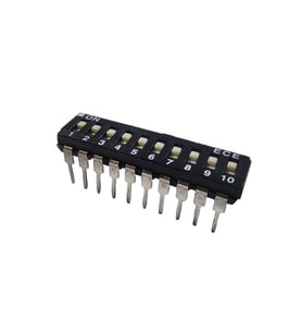 10'lu Dip Switch ON-OFF Siyah