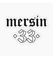 MERSİN Sticker Yapıştırma Oto Etiket 17cm