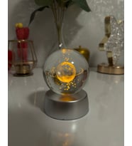 3D Led Işıklı Küre Pilli Satürn Kız