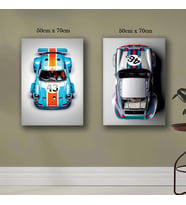 spor yarış rally arabaları tablo resim kanvas 2 adet 50x70