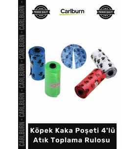 #Petshop Dayanıklı Hijyenik Evcil Hayvan Atık Toplama Rulosu 60 Adet Köpek Kaka Poşeti 4'lü Set
