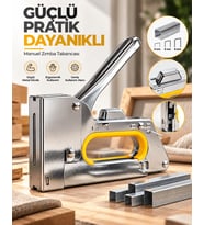 Güçlü Metal Gövdeli Manuel Zımba Tabancası No.13 4-6-8 mm Döşeme Kumaş Ahşap Sabitleme
