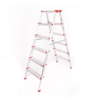 ALÜMİNYUM ÇİFT ÇIKIŞLI 6 BASAMAKLI MERDİVEN (137CM) (ACCM.04)